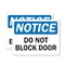 Signmission Do Not Block Door, 14 in W x Rectangle, Plastic OS-2PACK-NS-P-1014-L-19530 - alternate 1